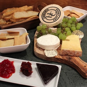 Cheese board with home made crackers